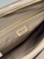 Prada Large Tote Bag in Beige Soft Leather - Image 9