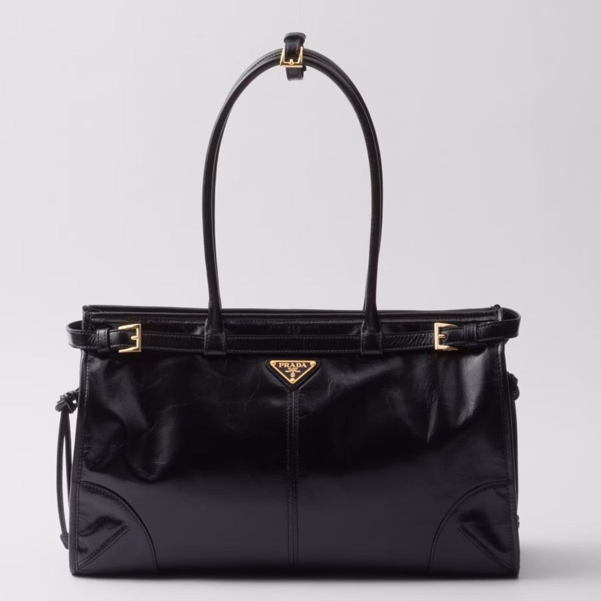 Prada Large Tote Bag in Black Soft Leather - Image 1