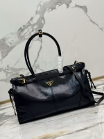 Prada Large Tote Bag in Black Soft Leather - Image 6
