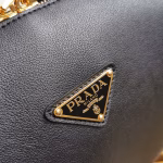 Prada Arque Shoulder Bag with Flap in Beige Leather - Image 11