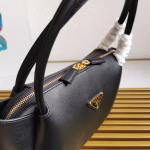 Prada Arque Shoulder Bag with Flap in Beige Leather - Image 7