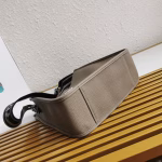 Prada Hobo Bag in Grey Grained Leather - Image 9