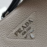 Prada Hobo Bag in Grey Grained Leather - Image 2