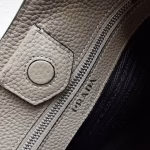 Prada Hobo Bag in Grey Grained Leather - Image 5