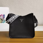 Prada Hobo Bag in Black Grained Leather - Image 8