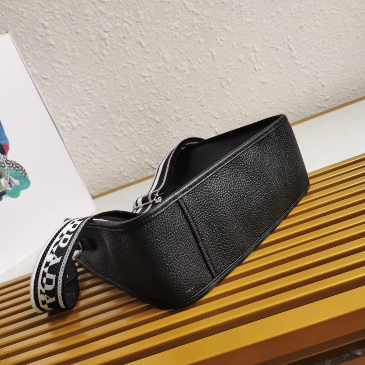 Prada Hobo Bag in Black Grained Leather - Image 10