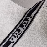 Prada Hobo Bag in White Grained Leather - Image 5
