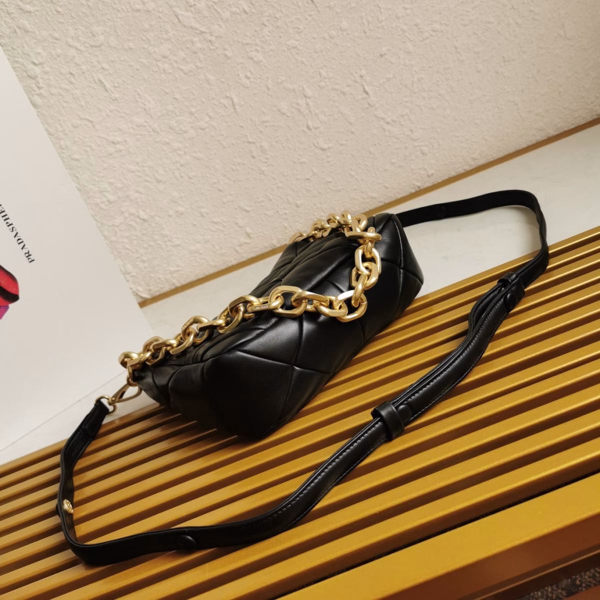 Prada System Patchwork Bag in Black Nappa Leather - Image 9