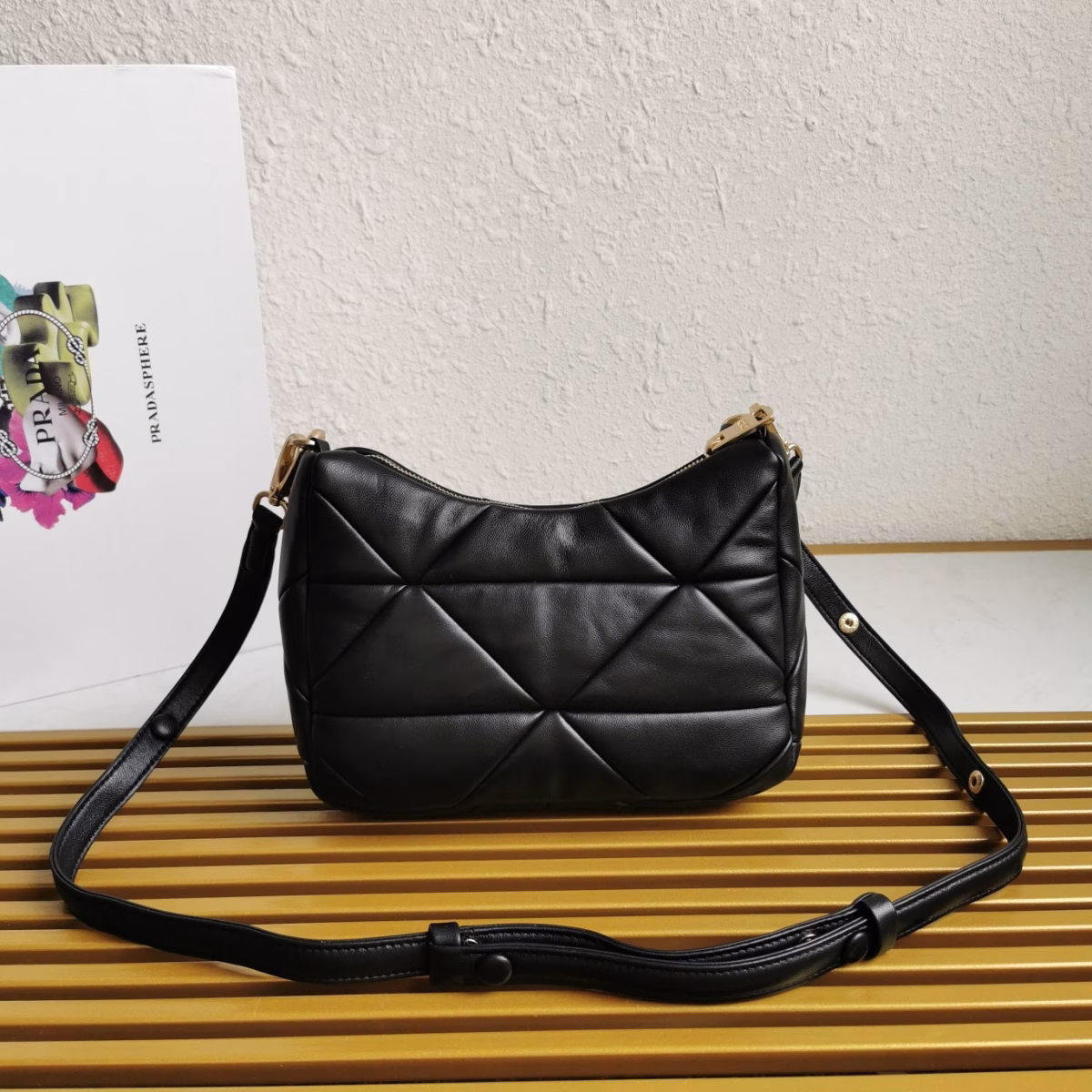 Prada System Patchwork Bag in Black Nappa Leather - Image 10