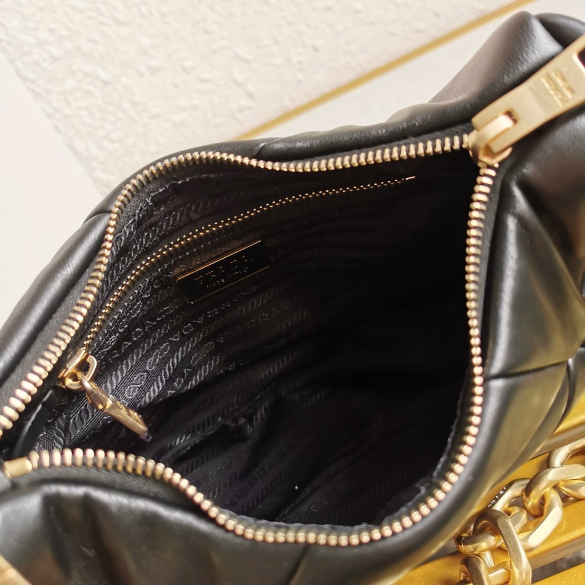 Prada System Patchwork Bag in Black Nappa Leather - Image 6