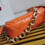 Prada System Patchwork Bag in Orange Nappa Leather - Image 3