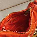 Prada System Patchwork Bag in Orange Nappa Leather - Image 7