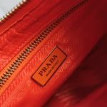 Prada System Patchwork Bag in Orange Nappa Leather - Image 8