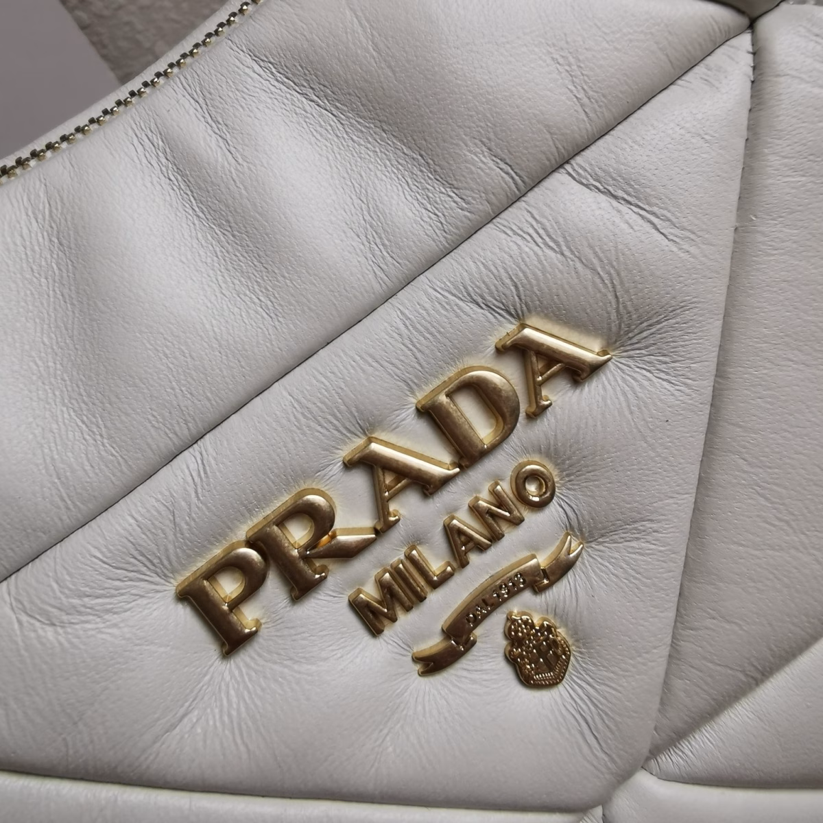 Prada System Patchwork Bag in White Nappa Leather - Image 4