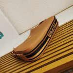 Prada Shoulder Bag in Brown Grained Leather - Image 7