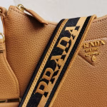 Prada Shoulder Bag in Brown Grained Leather - Image 5