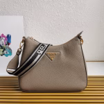 Prada Shoulder Bag in Grey Grained Leather - Image 2