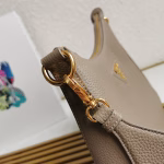 Prada Shoulder Bag in Grey Grained Leather - Image 7