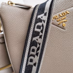 Prada Shoulder Bag in Grey Grained Leather - Image 4