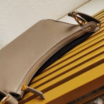 Prada Shoulder Bag in Grey Grained Leather - Image 9