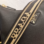 Prada Shoulder Bag in Black Grained Leather - Image 9