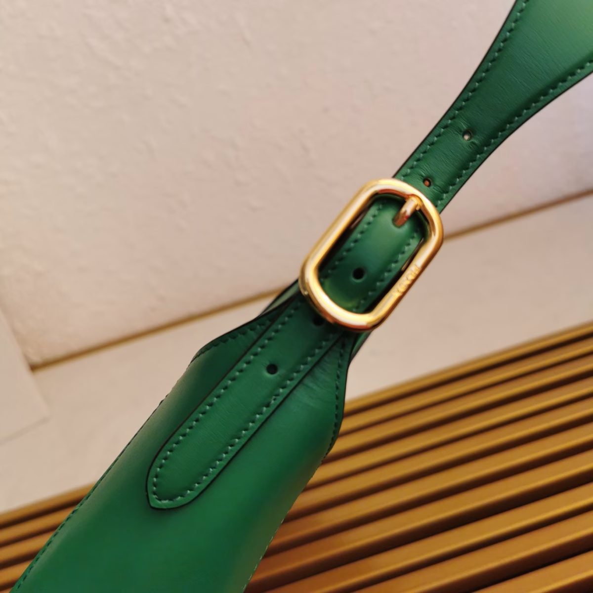 Prada Shoulder Bag in Green Leather - Image 10