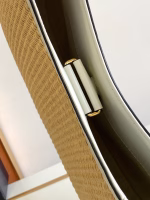 Prada Shoulder Bag in Woven Straw and White Leather - Image 3