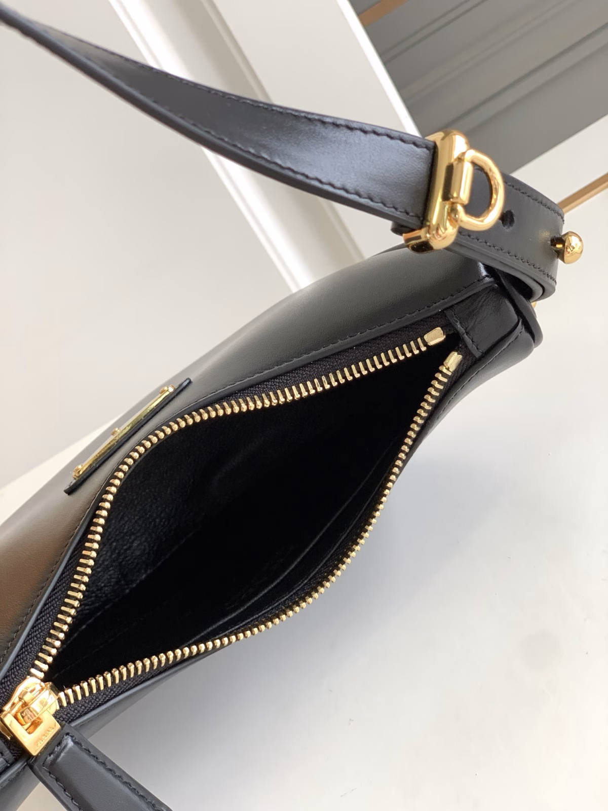 Prada Arque Mini Shoulder Bag in Black Leather - Image 10
