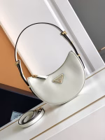 Prada Arque Mini Shoulder Bag in White Leather - Image 10
