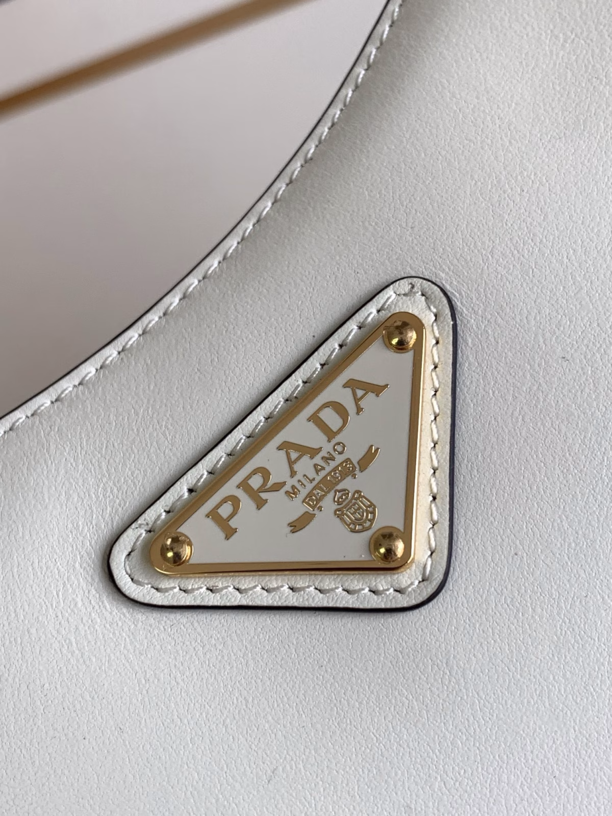 Prada Arque Mini Shoulder Bag in White Leather - Image 3
