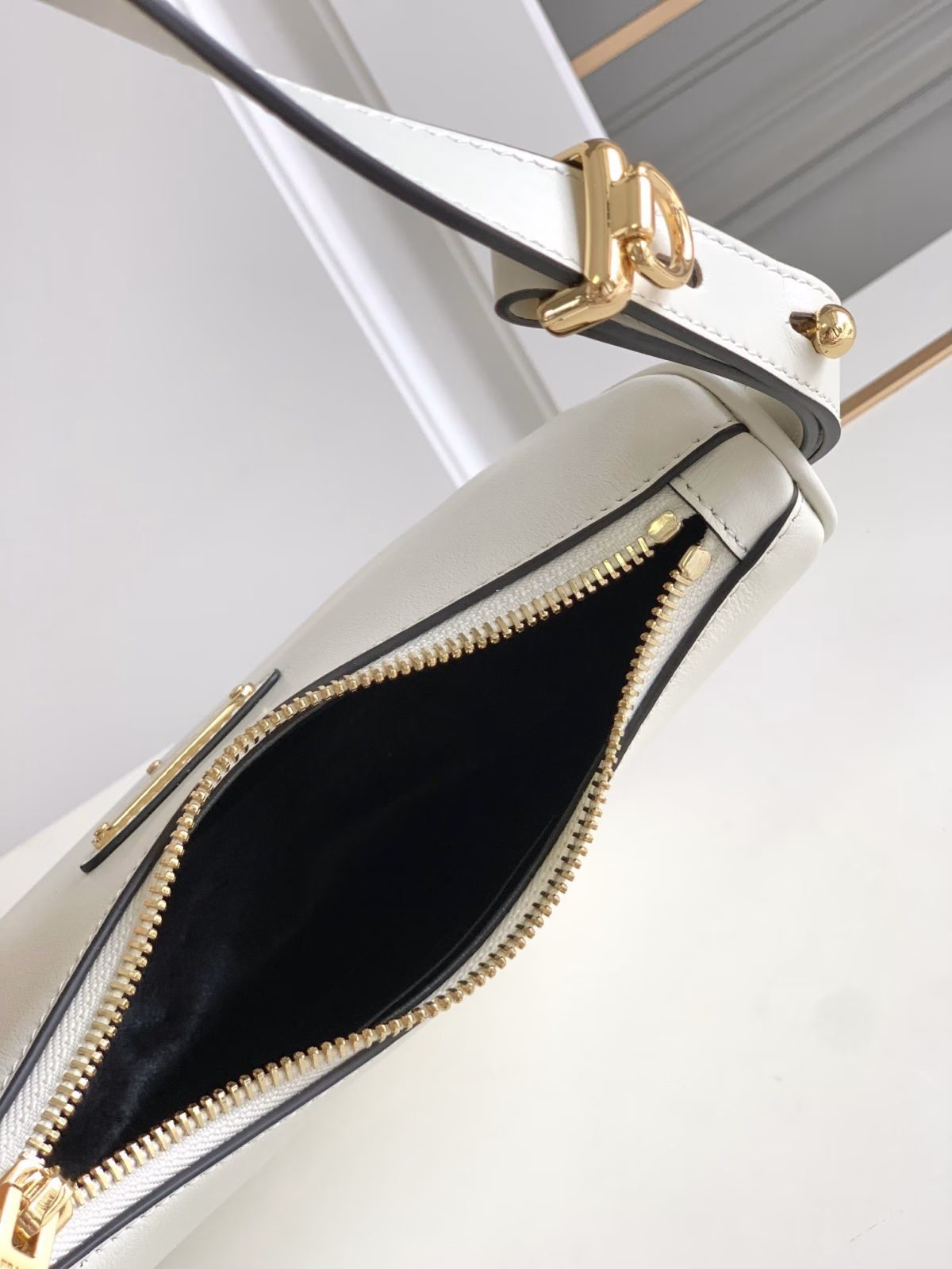 Prada Arque Mini Shoulder Bag in White Leather - Image 9