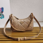 Prada Re-Edition 1995 Chaine Mini Bag in Beige Re-Nylon - Image 9
