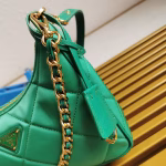 Prada Re-Edition 1995 Chaine Mini Bag in Green Re-Nylon - Image 9