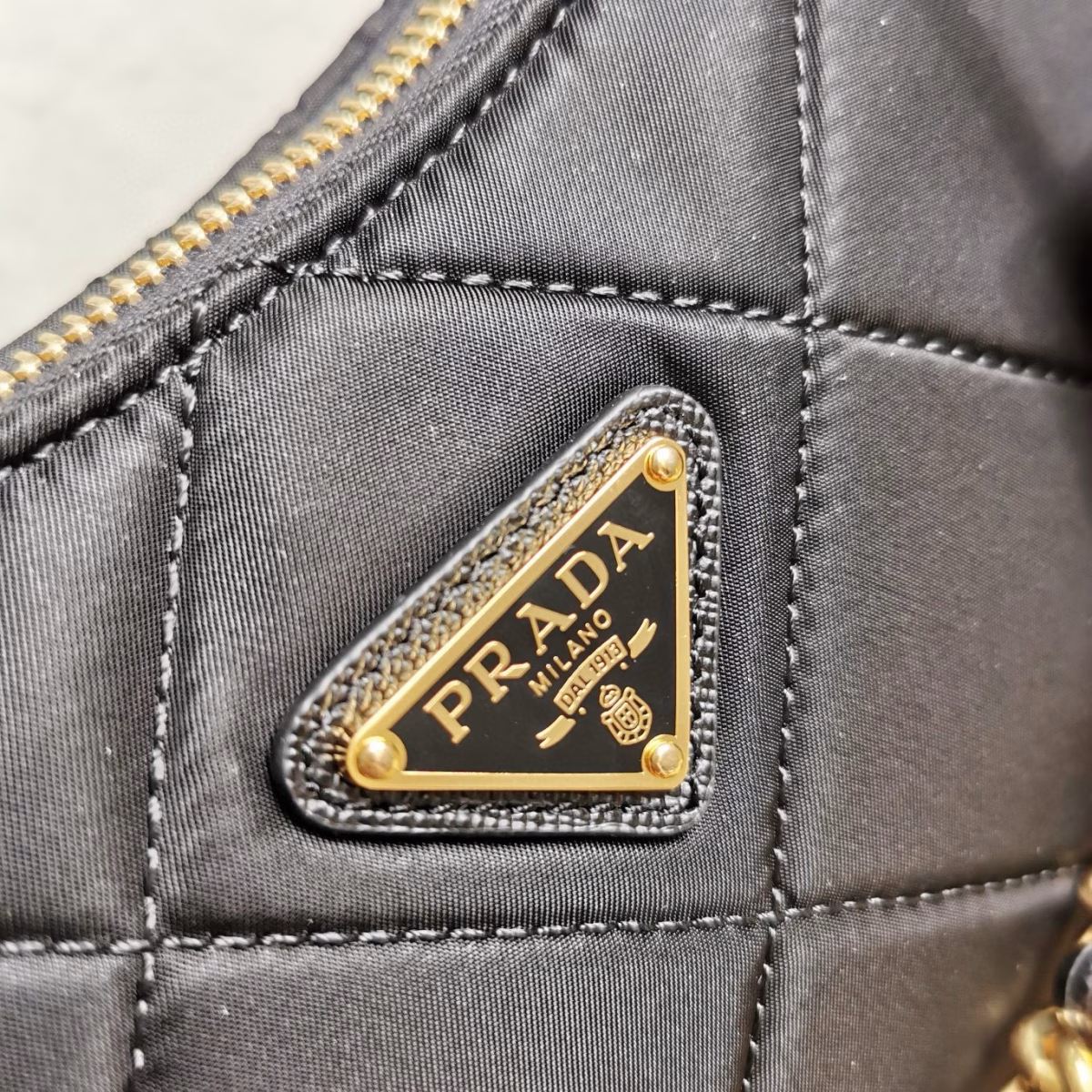 Prada Re-Edition 1995 Chaine Mini Bag in Black Re-Nylon - Image 8