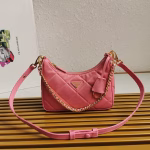 Prada Re-Edition 1995 Chaine Mini Bag in Pink Re-Nylon - Image 9