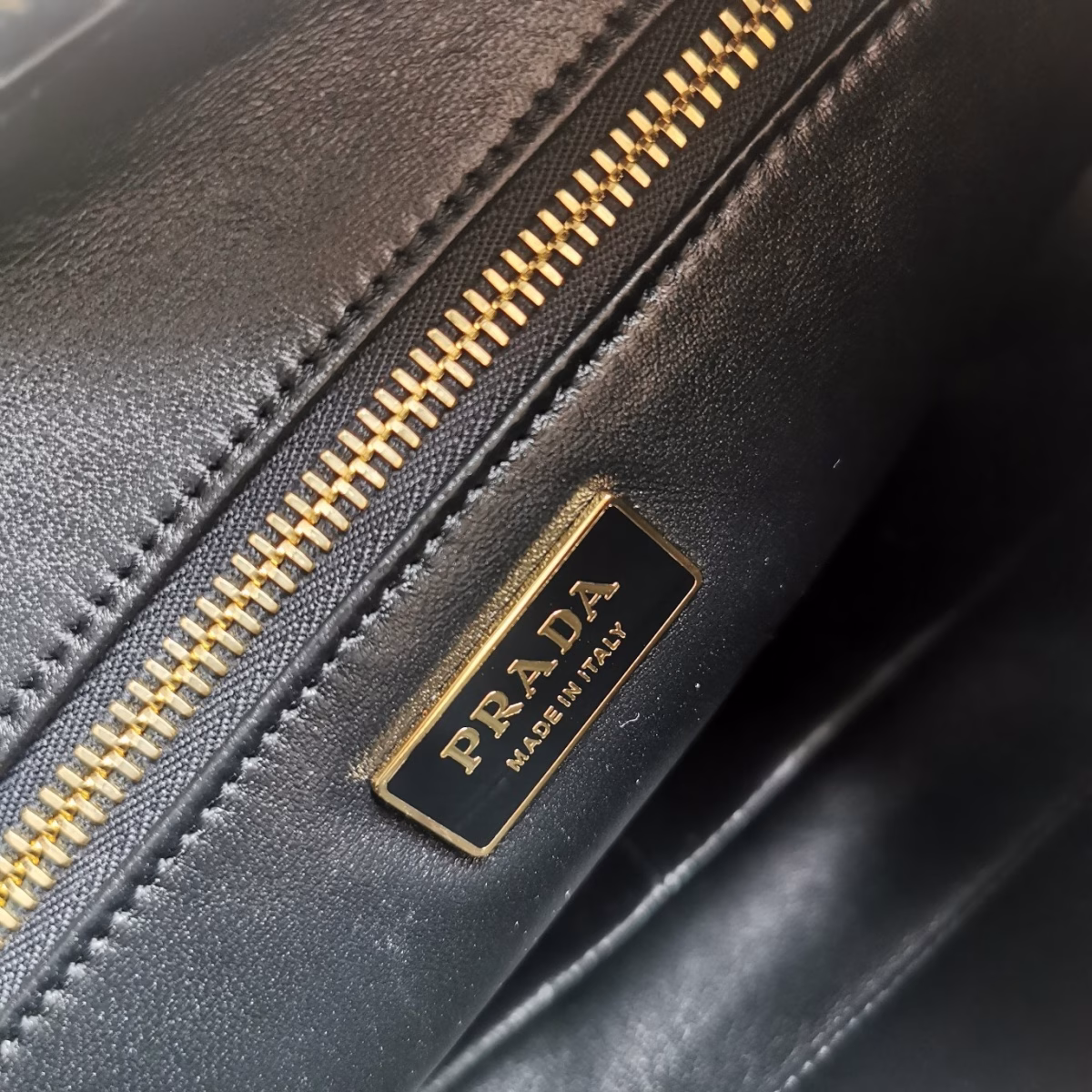 Prada Aimee Large Shoulder Bag in Black Leather - Image 3