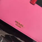 Prada Belle Shoulder Bag In Black/Pink Calfskin - Image 7