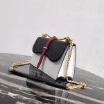 Prada Belle Shoulder Bag In Black/White Calfskin - Image 6