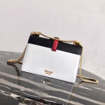Prada Belle Shoulder Bag In Black/White Calfskin - Image 2