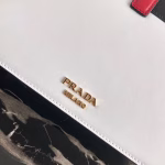 Prada Belle Shoulder Bag In Black/White Calfskin - Image 4