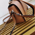 Prada Flap Shoulder Bag in Brown Grained Leather - Image 2