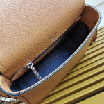 Prada Flap Shoulder Bag in Brown Grained Leather - Image 10