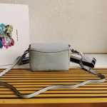 Prada Flap Shoulder Bag in Cornflower Grained Leather - Image 8