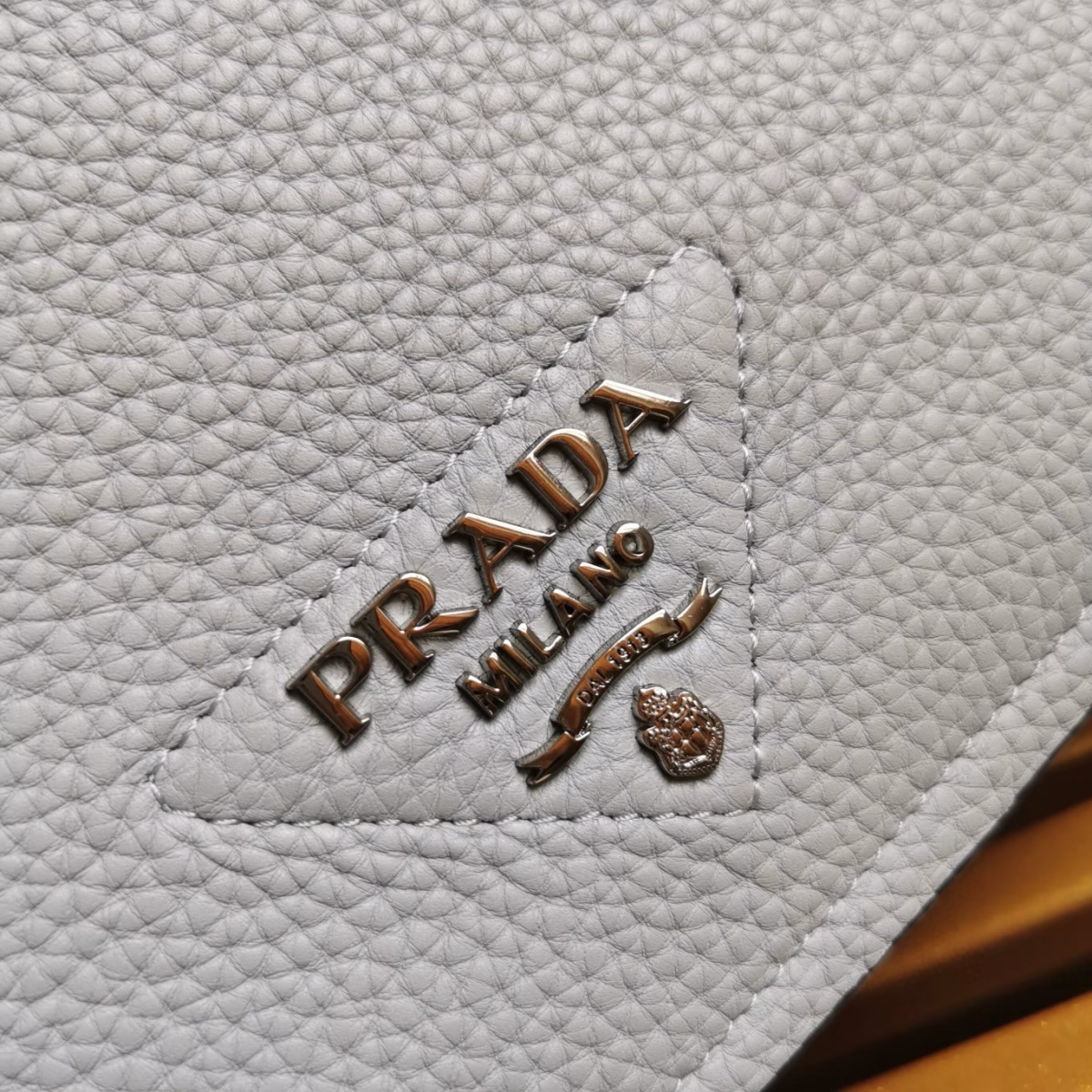 Prada Flap Shoulder Bag in Cornflower Grained Leather - Image 2