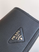 Prada Flap Shoulder Bag in Black Grained Leather - Image 2