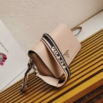 Prada Flap Shoulder Bag in Light Pink Grained Leather - Image 10