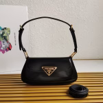 Prada Shoulder Bag in Black Brushed Calfskin - Image 7
