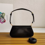 Prada Shoulder Bag in Black Brushed Calfskin - Image 10