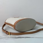 Prada Mini Buckle Bag in Linen Blend and Leather - Image 9