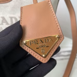 Prada Mini Buckle Bag in Linen Blend and Leather - Image 10